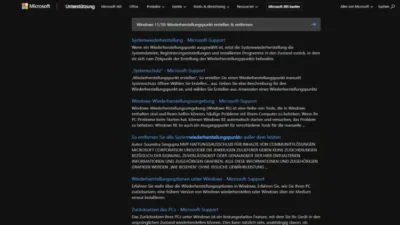Windows 1110 Wiederherstellungspunkt erstellen & entfernen