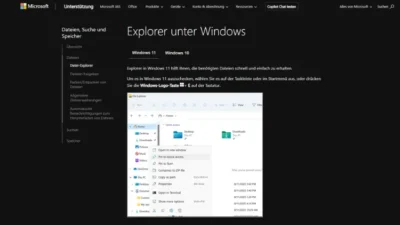 Windows 1110 Windows Explorer öffnen, starten & reparieren