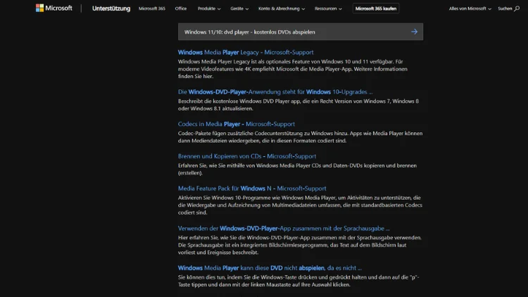 Windows 1110 dvd player - kostenlos DVDs abspielen