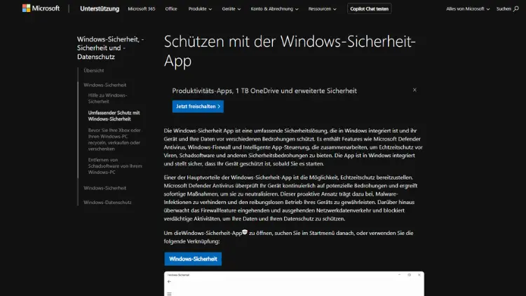 Windows-Sicherheits-App für Windows 11 & 10 im Überblick
