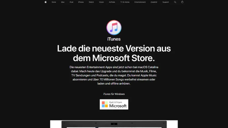 iTunes für Windows 11 und 10 – Download & Anleitung