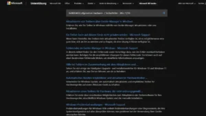 0x80004003 allgemeiner Hardware- Treiberfehler - Win 1110