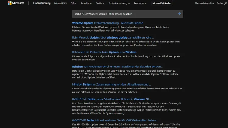 0x800704c7 Windows Update Fehler schnell beheben