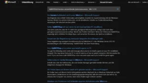 0x800705AA Kamera unzureichende Systemressourcen - Win 1110