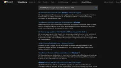 0xA00F4292 Kamerazugriff eingeschränkt - Windows 1110