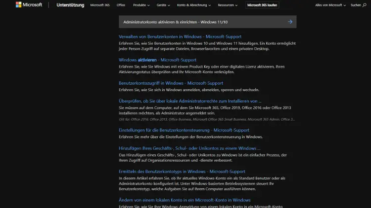 Administratorkonto aktivieren & einrichten - Windows 1110