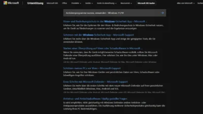 Antivirenprogramme nutzen, verwenden - Windows 1110