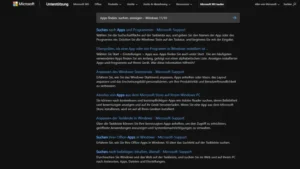 Apps finden, suchen, anzeigen – Windows 1110