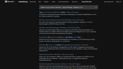 Arbeiten mit der Tastatur verbessern - Tipps & Übungen - Windows 1110