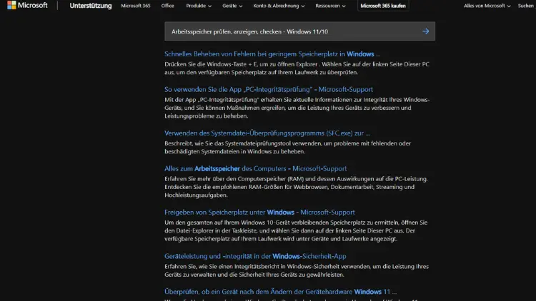 Arbeitsspeicher prüfen, anzeigen, checken - Windows 1110