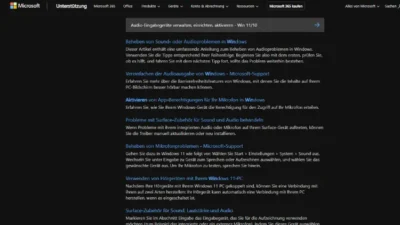 Audio-Eingabegeräte verwalten, einrichten, aktivieren - Win 1110