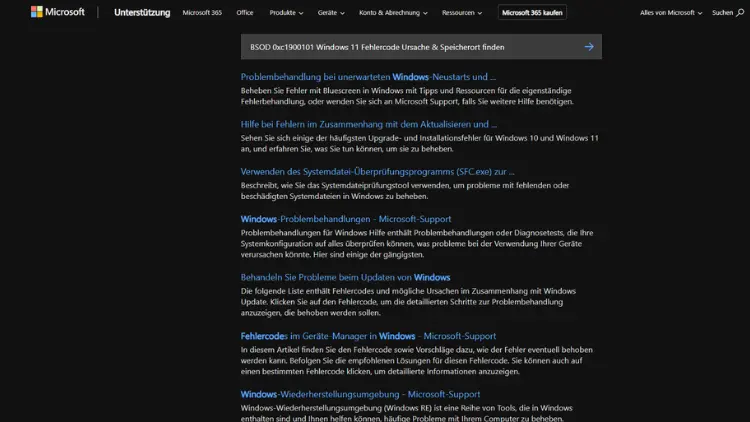BSOD 0xc1900101 Windows 11 Fehlercode Ursache & Speicherort finden