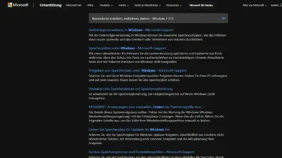 Basisvolume erweitern, verkleinern, ändern - Windows 1110
