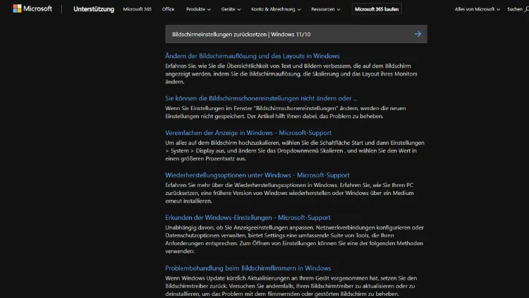 Bildschirmeinstellungen zurücksetzen | Windows 11/10