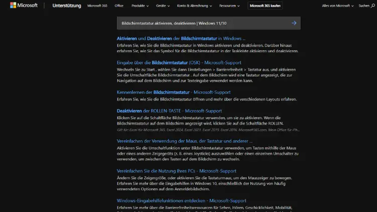 Bildschirmtastatur aktivieren, deaktivieren | Windows 11/10