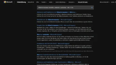 Bildschirmtastatur einstellen, andocken, ausdocken - Win 1110