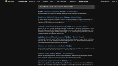 Bluetooth-Gerät koppeln, sicher verbinden - Windows 1110