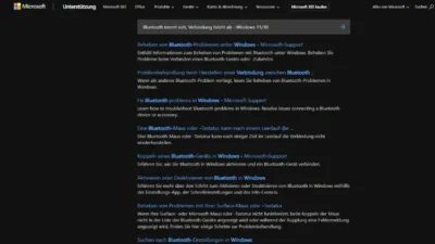 Bluetooth trennt sich, Verbindung bricht ab - Windows 1110
