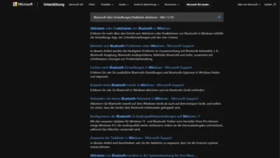 Bluetooth über EinstellungenTaskleiste aktivieren - Win 1110