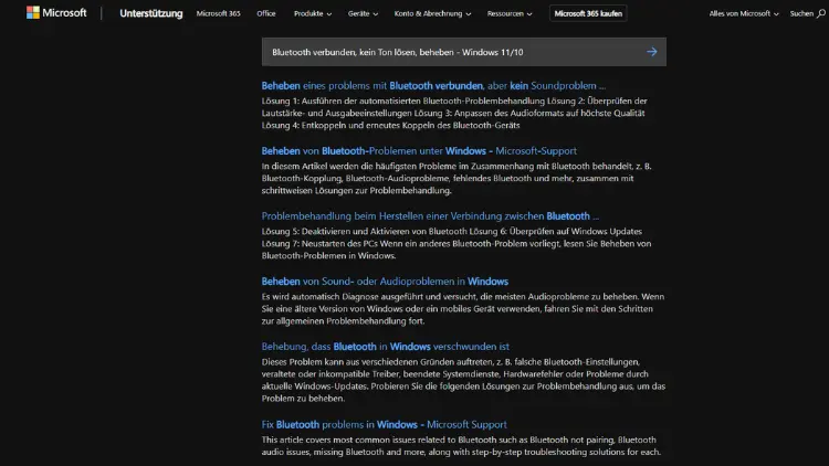 Bluetooth verbunden, kein Ton lösen, beheben - Windows 1110