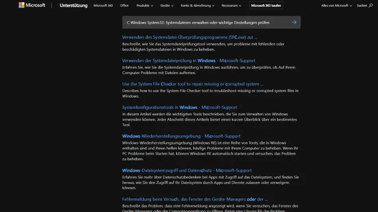 C Windows System32 Systemdateien verwalten oder wichtige Einstellungen prüfen