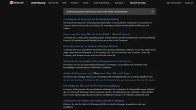 CWindowsSystem32driversetc Hosts-Datei öffnen und bearbeiten
