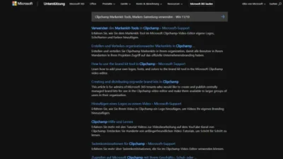 Clipchamp Markenkit-Tools, Marken-Sammlung verwenden - Win 1110