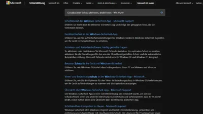 Cloudbasierter Schutz aktivieren, deaktivieren - Win 1110