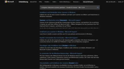 Computer, Dokument scannen, speichern - Drucker & Scanner - Win 1110