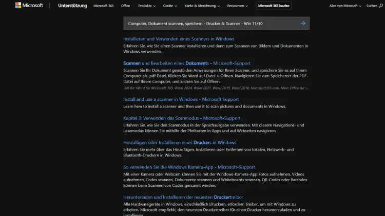 Computer, Dokument scannen, speichern - Drucker & Scanner - Win 1110