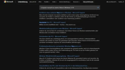 Computer manuell neu starten, Reboot | Windows 11/10