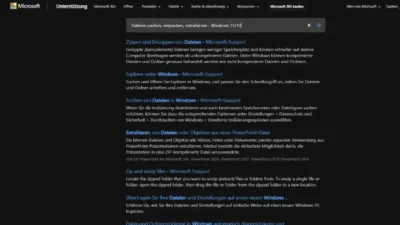 Dateien packen, entpacken, extrahieren - Windows 1110