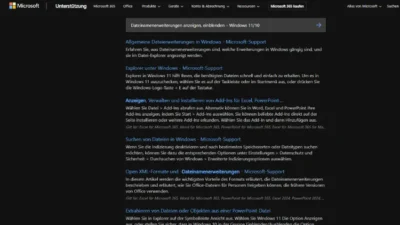 Dateinamenerweiterungen anzeigen, einblenden – Windows 1110