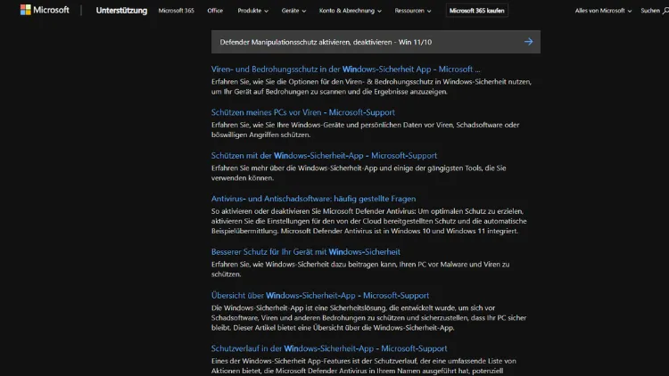 Defender Manipulationsschutz aktivieren, deaktivieren - Win 1110