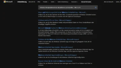 Defender Manipulationsschutz aktualisieren und einstellen - Win 1110