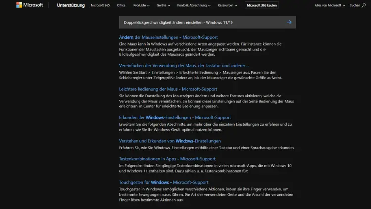 Doppelklickgeschwindigkeit ändern, einstellen - Windows 1110