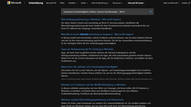 Download-Geschwindigkeit erhöhen, Internet beschleunigen - Win11