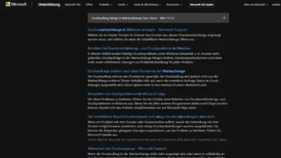 Druckauftrag hängt in Warteschlange fest, lösen – Win 1110