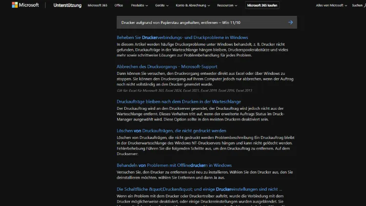 Drucker aufgrund von Papierstau angehalten, entfernen – Win 1110