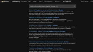 Drucker nicht gefunden, erkannt, aufgelistet - Windows 1110