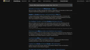 Drucker offline obwohl eingeschaltet, beheben, lösen - Win 1110