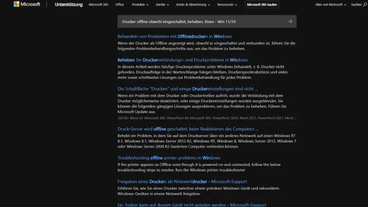Drucker offline obwohl eingeschaltet, beheben, lösen - Win 1110