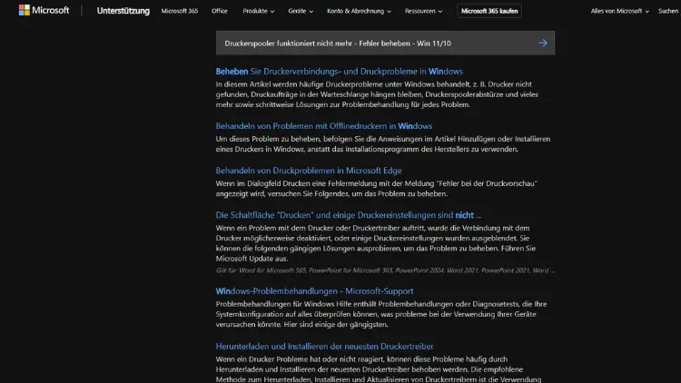 Druckerspooler funktioniert nicht mehr - Fehler beheben - Win 1110