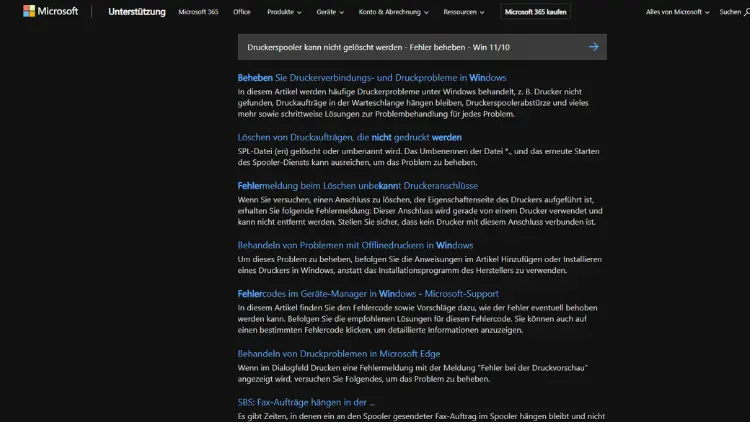 Druckerspooler kann nicht gelöscht werden - Fehler beheben - Win 1110