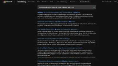 Druckerspooler stürzt immer ab - Fehler beheben - Win 1110