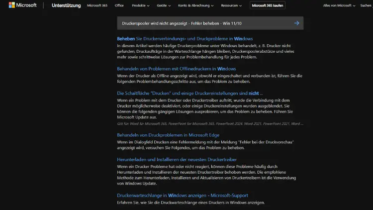 Druckerspooler wird nicht angezeigt - Fehler beheben - Win 1110