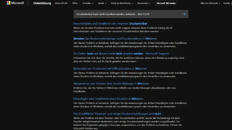 Druckertreiber kann nicht installiert werden, beheben - Win 1110