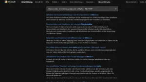 Druckertreiber wird nicht angezeigt oder verfügbar - Win 1110
