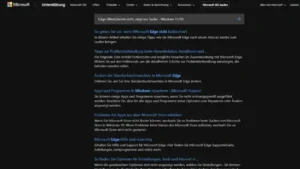 Edge öffnetstartet nicht, zeigt nur Suche - Windows 1110