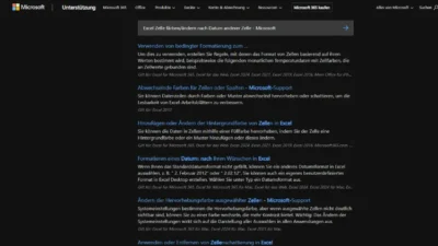 Excel Zelle färbenändern nach Datum anderer Zelle - Microsoft